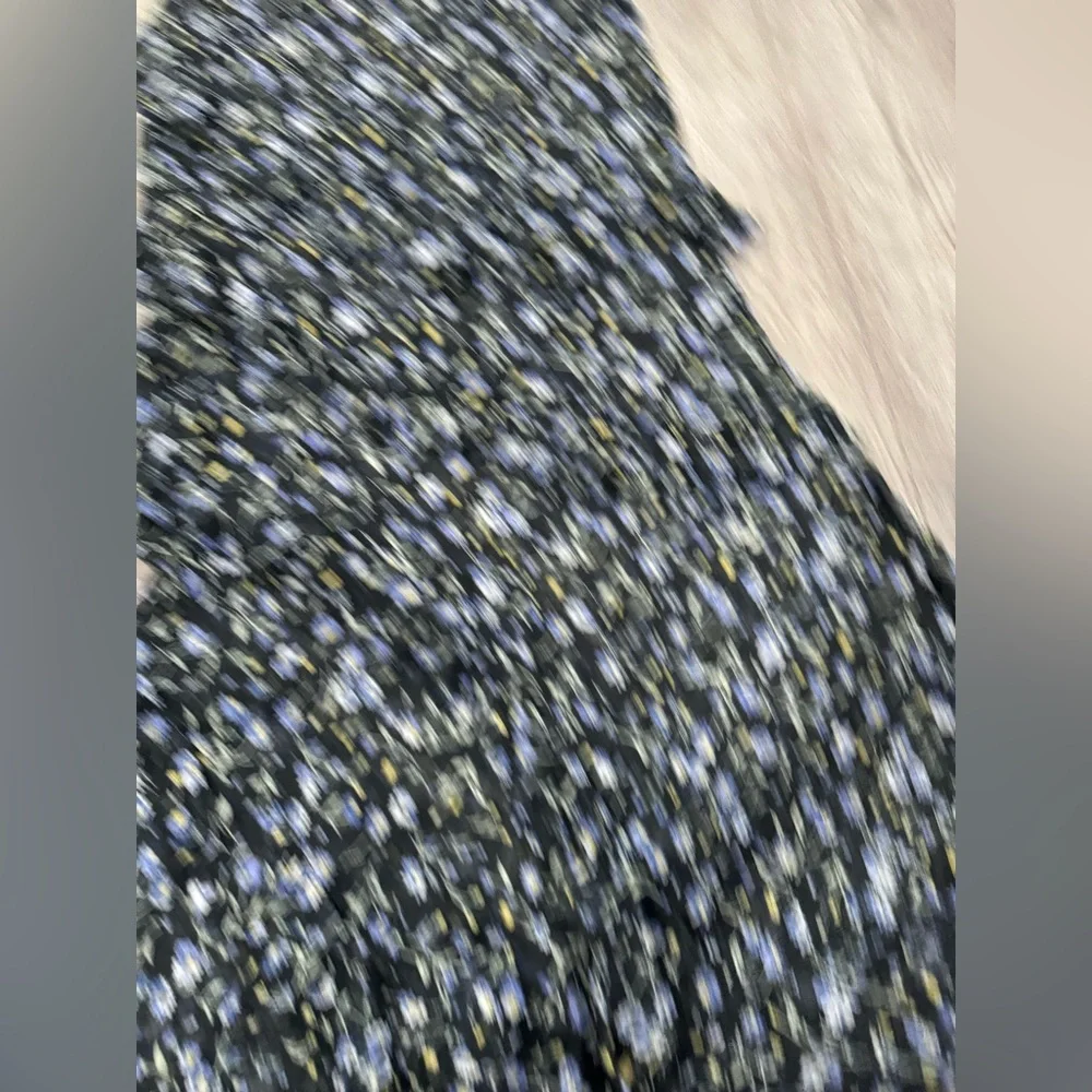 Topshop Black and Blue Floral Maxi Skirt